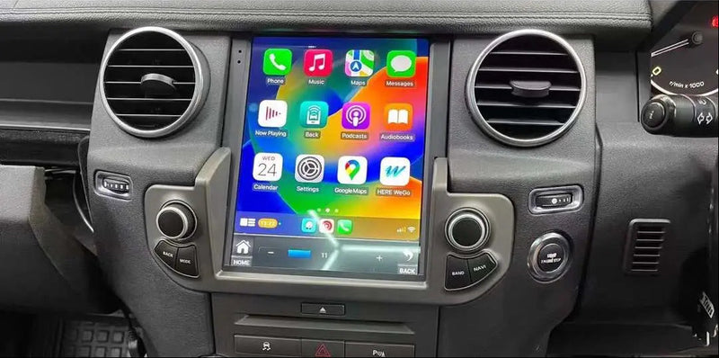 Euronavigate Car Dual-knob style Android GPS stereo system for LR Discovery 4 Dash Touch Screen Android Head Unit Display Radio Stereo GPS Navigation Multimedia Player Replacement Carplay Wireless Receiver Reversing Handsfree Plug And Play Retrofit Aftermarket Accessories