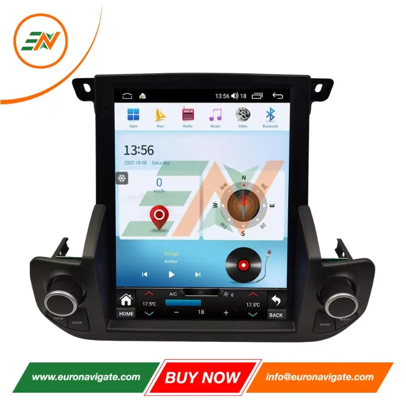 Euronavigate Car Dual-knob style Android GPS stereo system for the Land Rover Discovery 4 Dash Touch Screen Android Head Unit Display Radio Stereo GPS Navigation Multimedia Player Replacement Carplay Wireless Receiver Reversing Handsfree Plug And Play Retrofit Aftermarket Accessories
