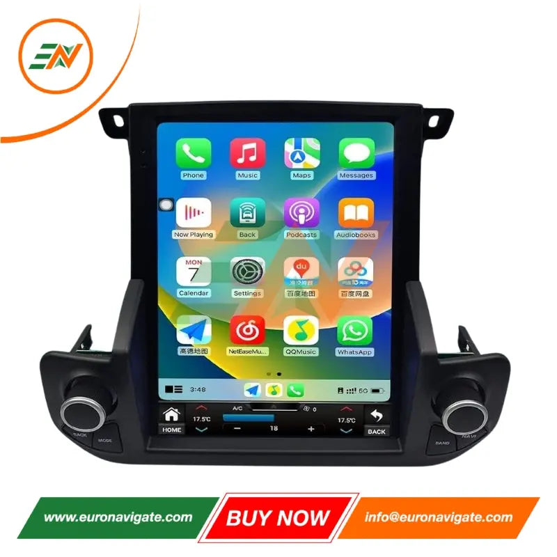 Euronavigate Car Dual-knob style Android GPS stereo system for the Land Rover Discovery 4 Dash Touch Screen Android Head Unit Display Radio Stereo GPS Navigation Multimedia Player Replacement Carplay Wireless Receiver Reversing Handsfree Plug And Play Retrofit Aftermarket Accessories