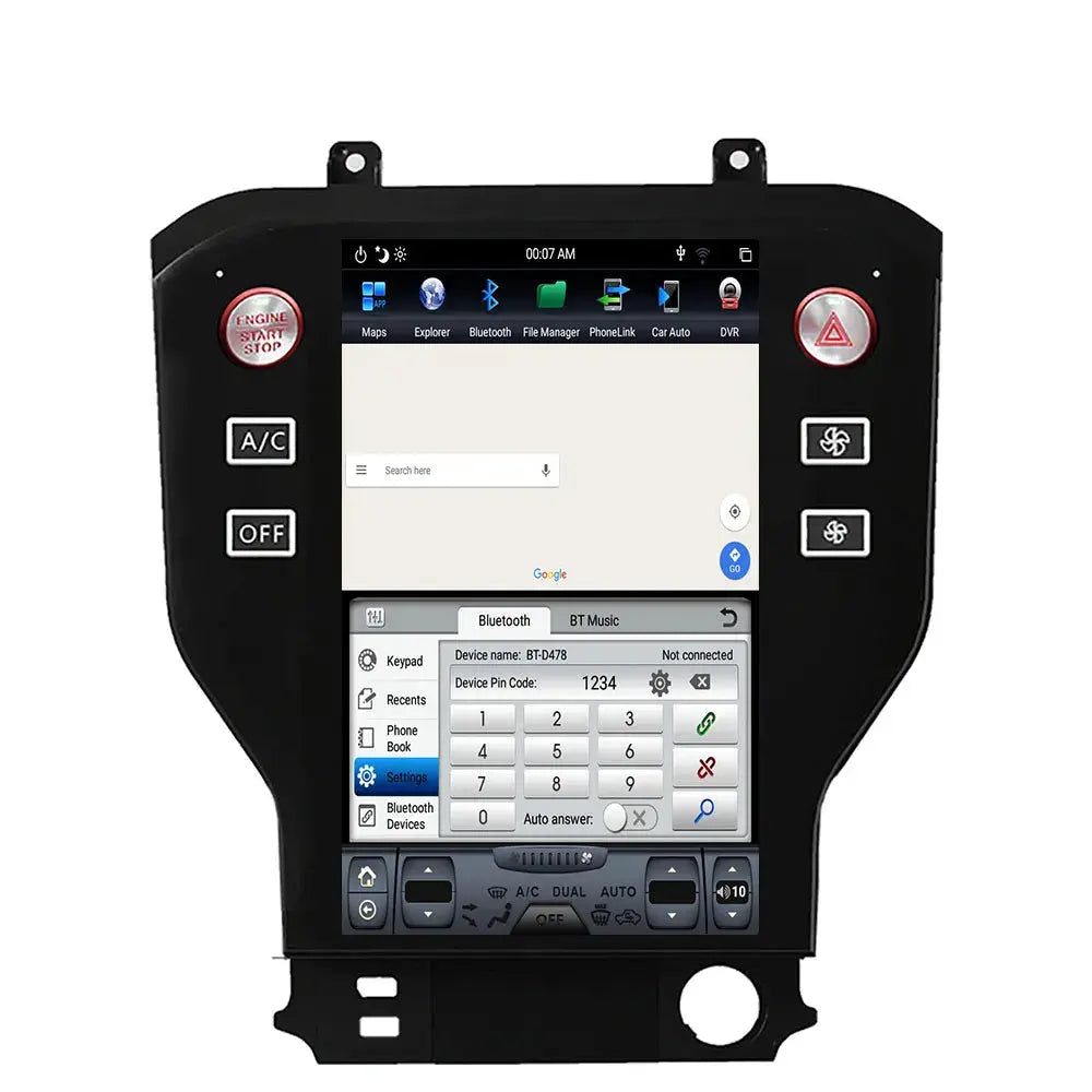 Euronavigate Car For Ford Mustang 2015 - 2020 Android Car Radio Stereo Multimedia Player Autoradio Style Audio Gps Navi Head Unit  Retrofit Aftermarket Accessories