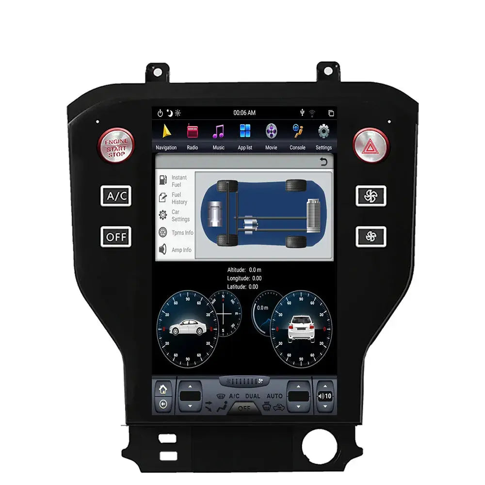 Euronavigate Car For Ford Mustang 2015 - 2020 Android Car Radio Stereo Multimedia Player Autoradio Style Audio Gps Navi Head Unit  Retrofit Aftermarket Accessories