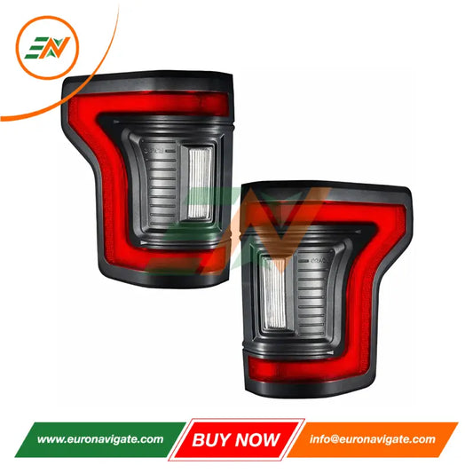 Euronavigate para coche Ford F-150 2015-2020 estilo empotrado, luces traseras LED, luces traseras LED, accesorios de repuesto para coche