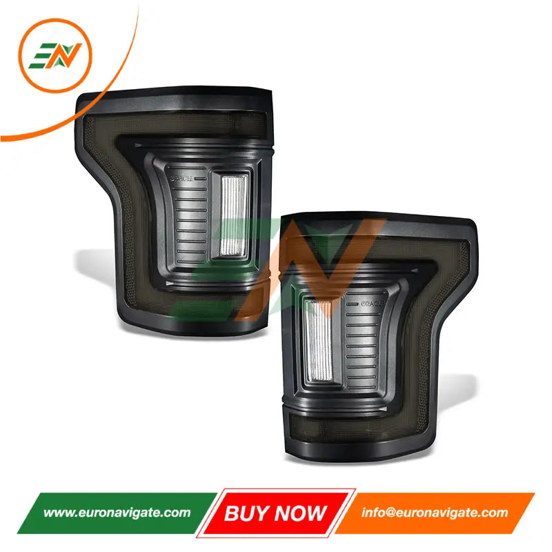 Euronavigate para coche Ford F-150 2015-2020 estilo empotrado, luces traseras LED, luces traseras LED, accesorios de repuesto para coche