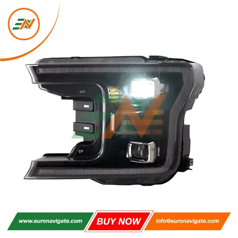 Euronavigate Faros de automóvil Ford F150 LED con proyector de doble haz Iluminación automotriz, faros delanteros, estilo S650, DRL, luces de circulación diurna, señales de giro secuenciales Accesorios de posventa de modernización