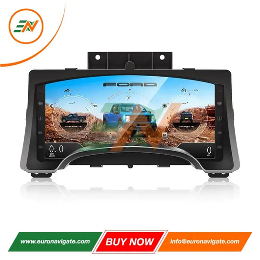Euronavigate Coche Ford F150 Raptor 2009 2012 Grupo digital de coche LCD Panel de instrumentos Medidor automotriz Velocímetro Cabina virtual Actualización Retrofit Accesorios del mercado de accesorios