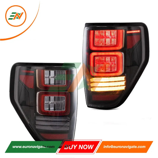 Euronavigate Luces traseras de automóvil Ford F150 con luces traseras de señal de giro secuencial Accesorios de posventa de modernización
