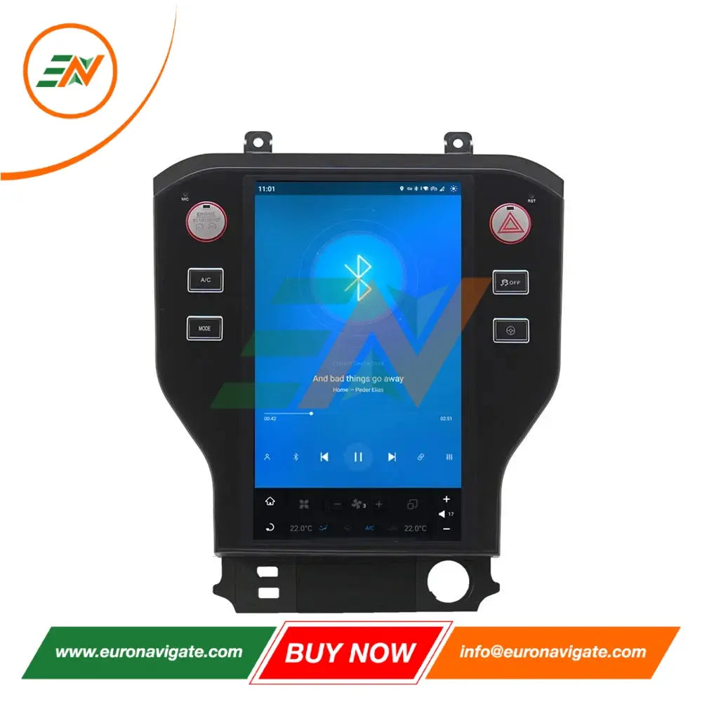 Euronavigate Coche Ford Mustang Android 14 HD Coche GPS Sistema de navegación Radio de coche Retrofit Accesorios del mercado de accesorios