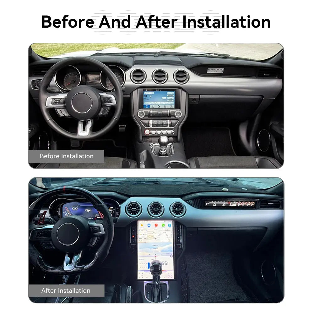 Euronavigate Car Ford Mustang Dashboard Upgrade: Co-Pilot Screen  Retrofit Aftermarket Accessories