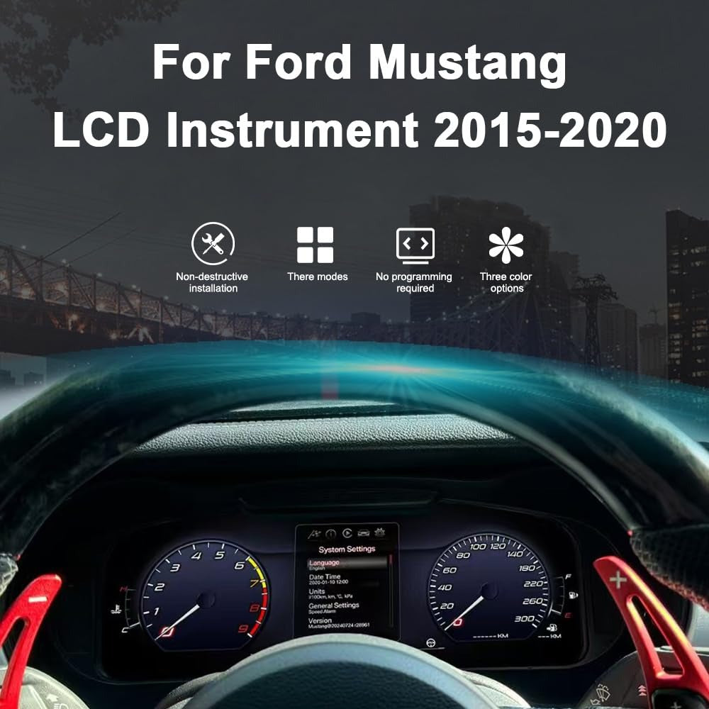 Euronavigate Car Ford Mustang Digital Gauge Instrument Panel  Retrofit Aftermarket Accessories