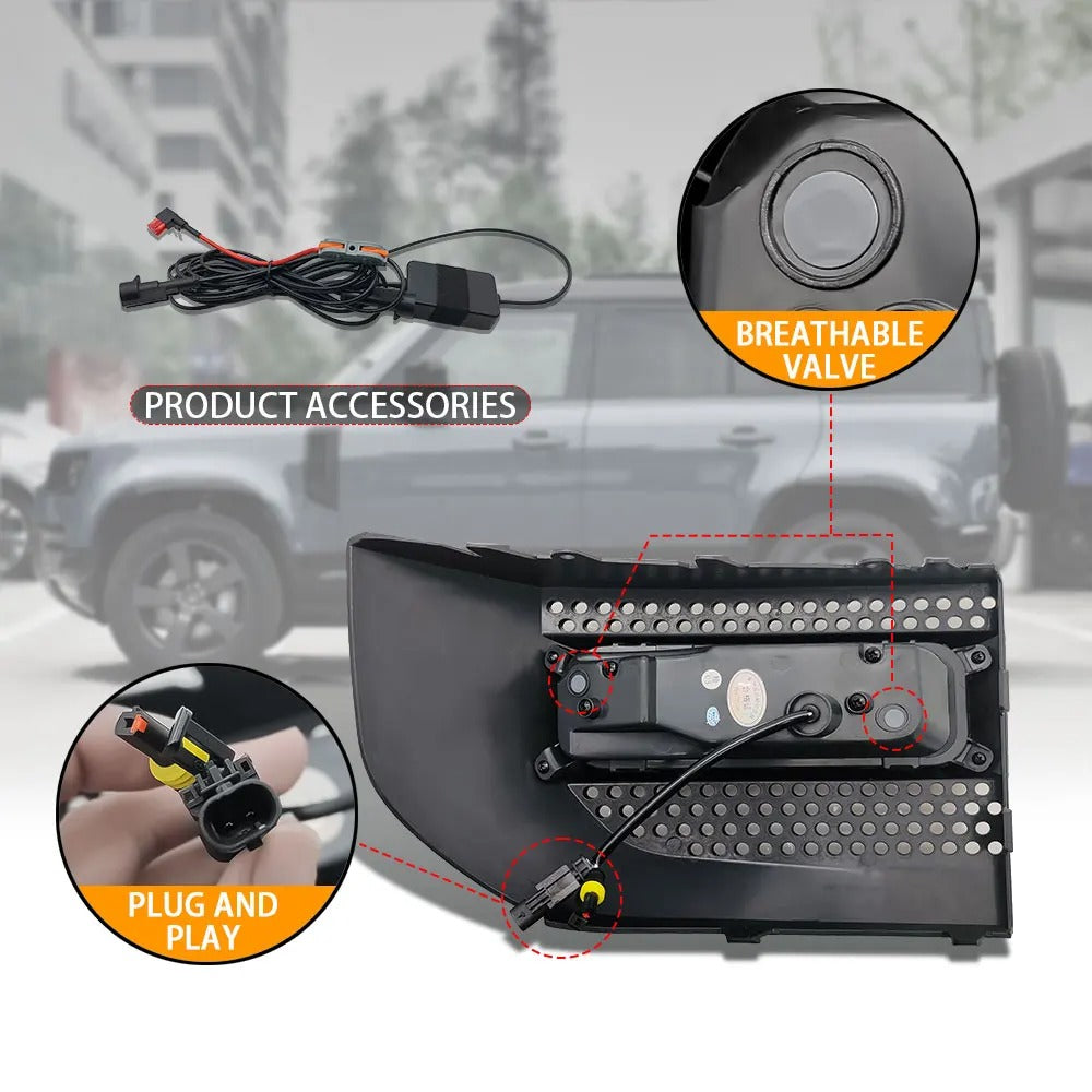 Upgrade your L563 Defender's look and safety with LED Fog Lights. Easy plug-and-play installation. Shop Euronavigate for free shipping!