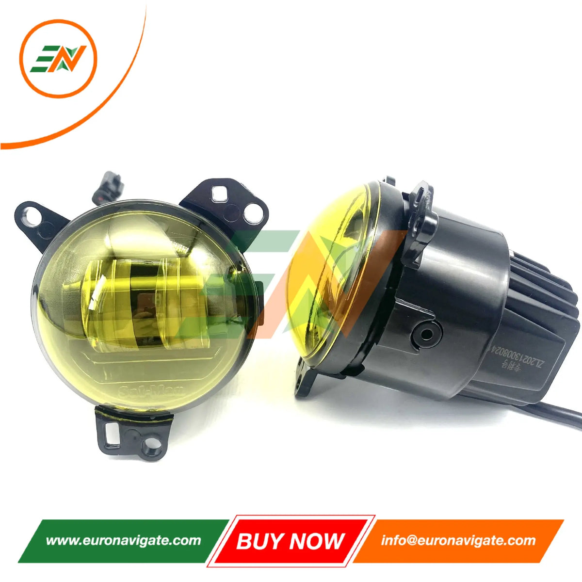 Euronavigate Luces antiniebla amarillas de alto brillo LED para automóvil Golden Eye para Land Rover Defender L563 Accesorios de repuesto para automóvil