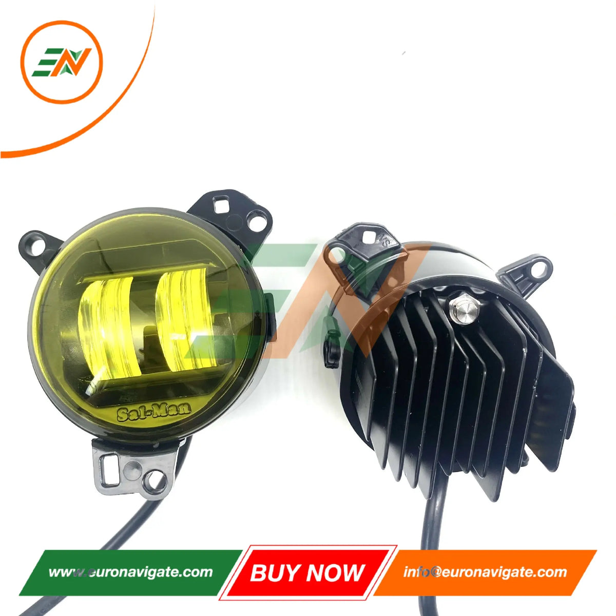 Euronavigate Luces antiniebla amarillas de alto brillo LED para automóvil Golden Eye para Land Rover Defender L563 Accesorios de repuesto para automóvil