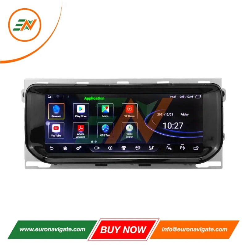 Euronavigate Coche L405 Range Rover Vogue Android 14 Actualización de infoentretenimiento Tablero Pantalla táctil Android Unidad principal Pantalla Radio Estéreo GPS Navegación Reproductor multimedia Reemplazo Carplay Receptor inalámbrico Manos libres de marcha atrás Plug and Play Retrofit Accesorios del mercado de accesorios
