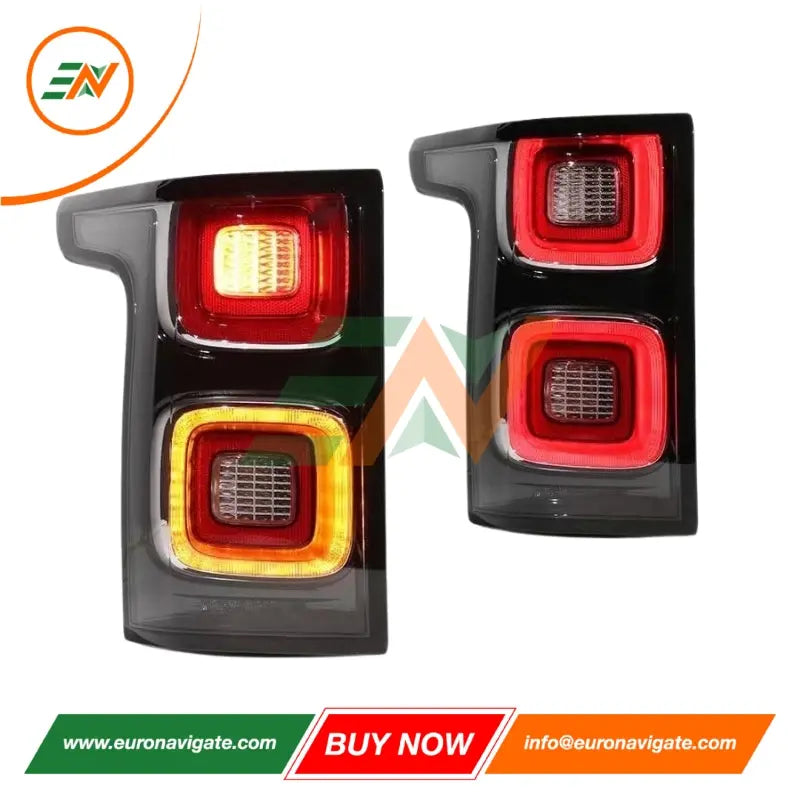 Euronavigate Conjunto de luz trasera de freno para automóvil LED para un 2013-2017 Land Rover Range Rover Vogue L405 Reemplazo de actualización Plug and Play de faros de vehículo Retrofit Accesorios del mercado de accesorios
