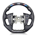 Euronavigate Car LED Carbon Steering Wheel for Land Rover Discovery 4 Customized LED Carbon Fiber Racing Steering Wheel Retrofit Aftermarket Accessories