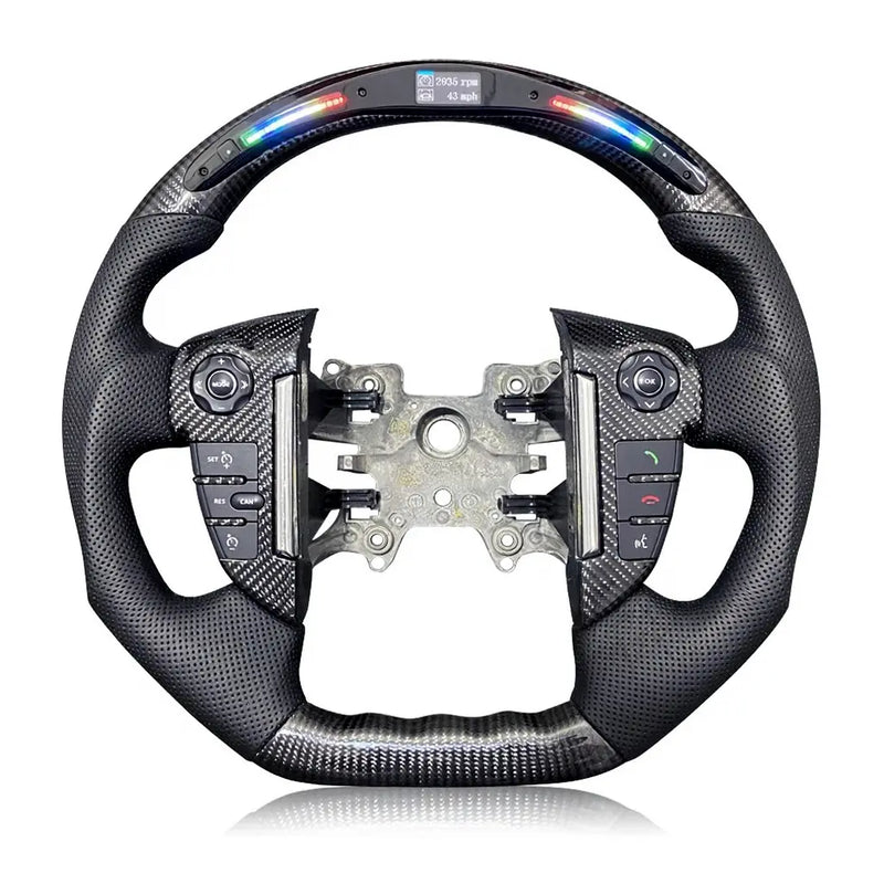 Euronavigate Car LED Carbon Steering Wheel for Land Rover Discovery 4 Customized LED Carbon Fiber Racing Steering Wheel Retrofit Aftermarket Accessories