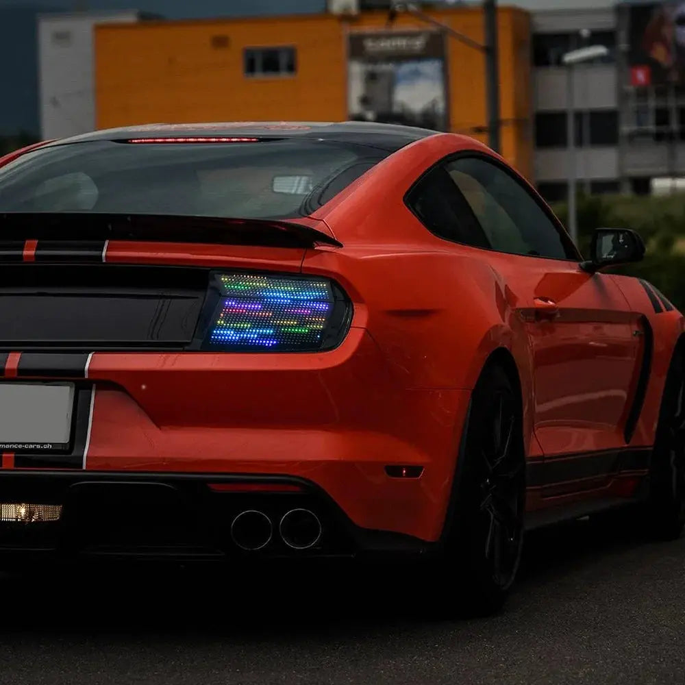Euronavigate Car LED Taillight Assembly for Ford Mustang 2015 2016 2017 2018 2019 2020 2021 2022 2023 modified RGB Stream Turn Signal Rear lamp Tail Light Car Accessories  Retrofit Aftermarket Accessories