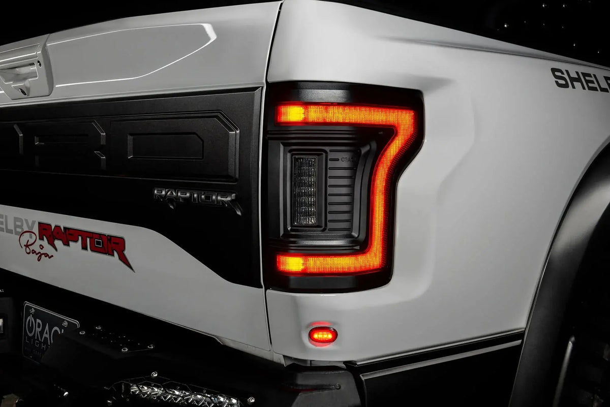 Euronavigate Car Lighting 2015 - 2020 Ford F-150 Reverse LED Modules Flush Tail Light - Tinted F150 Light Retrofit Aftermarket Accessories