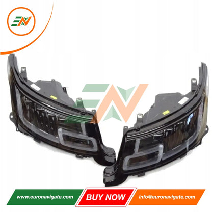 Euronavigate Car Matrix Style DRL 4 Lentes Faros Conversión de estiramiento facial para Range Rover Sport L494 Faros de vehículos Actualización Plug and Play Reemplazo Retrofit Accesorios del mercado de accesorios