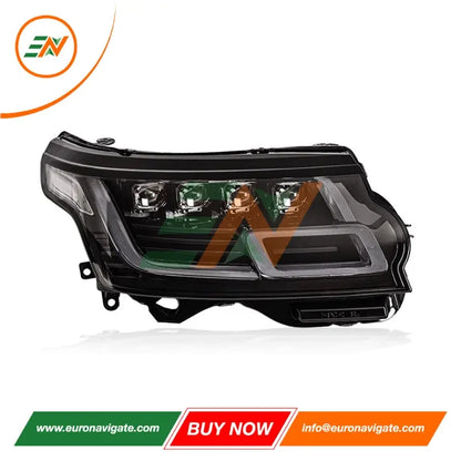 Euronavigate Faros delanteros de 4 lentes DRL estilo Matrix para automóvil Conversión de estiramiento facial para Range Rover Vogue L405 Reemplazo de actualización Plug and Play Accesorios de posventa