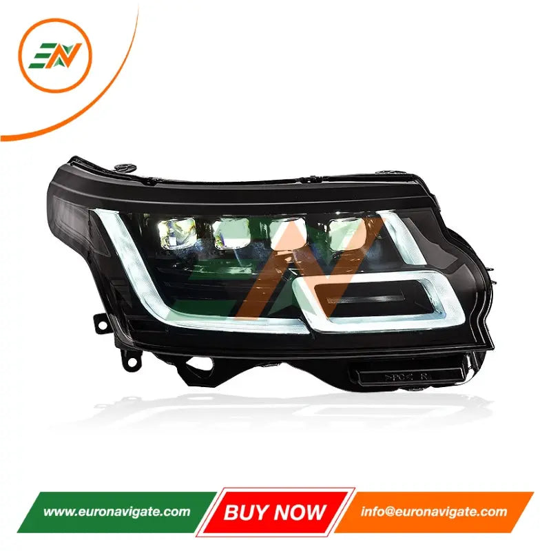 Euronavigate Car Matrix Style DRL 4 Lens Headlights Facelift Conversion for Range Rover Vogue L405 Vehicle Headlamp Plug And Play Upgrade Replacement Retrofit Aftermarket Accessories