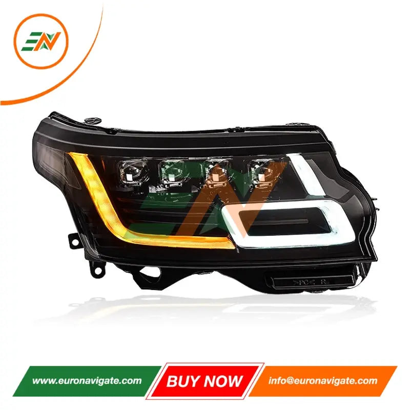 Euronavigate Faros delanteros de 4 lentes DRL estilo Matrix para automóvil Conversión de estiramiento facial para Range Rover Vogue L405 Reemplazo de actualización Plug and Play Accesorios de posventa