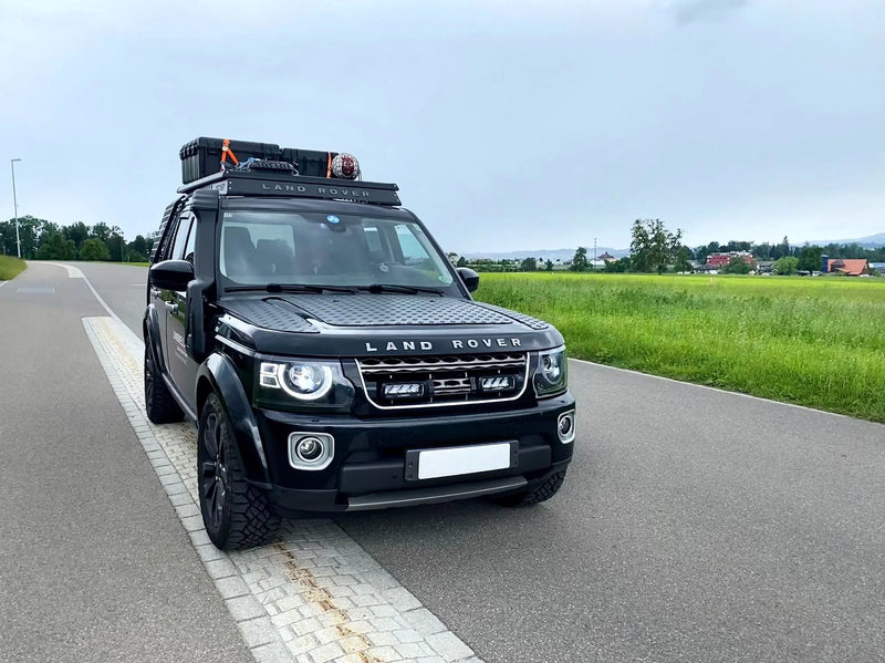 Euronavigate Car Modified Defender Style Facelift Front Headlight Assembly for Land Rover Discovery 4 Vehicle Headlamp Plug And Play Upgrade Replacement Retrofit Aftermarket Accessories