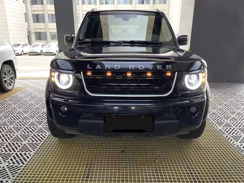 Euronavigate Car Modified Defender Style Facelift Front Headlight Assembly for Land Rover Discovery 4 Vehicle Headlamp Plug And Play Upgrade Replacement Retrofit Aftermarket Accessories