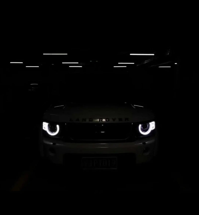 Euronavigate Car Modified Defender Style Facelift Front Headlight Assembly for Land Rover Discovery 4 Vehicle Headlamp Plug And Play Upgrade Replacement Retrofit Aftermarket Accessories