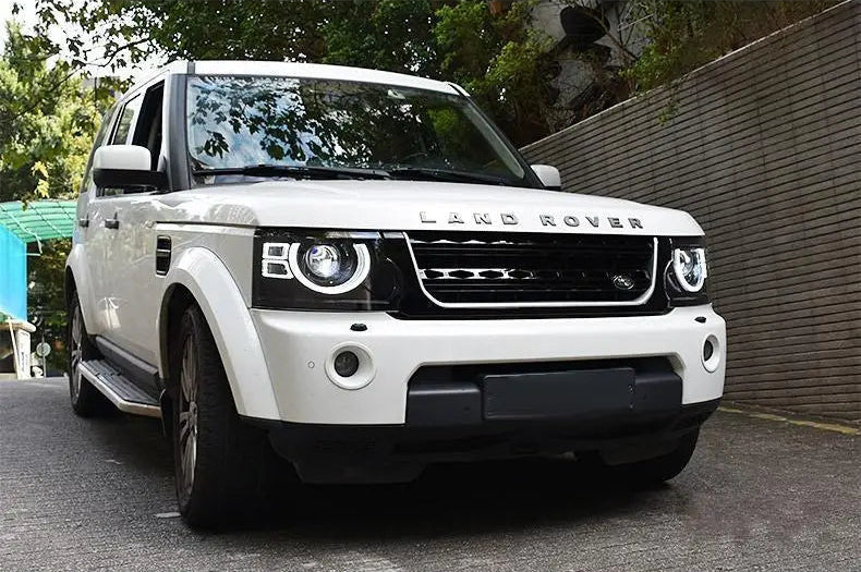 Euronavigate Car Modified Defender Style Facelift Front Headlight Assembly for Land Rover Discovery 4 Vehicle Headlamp Plug And Play Upgrade Replacement Retrofit Aftermarket Accessories