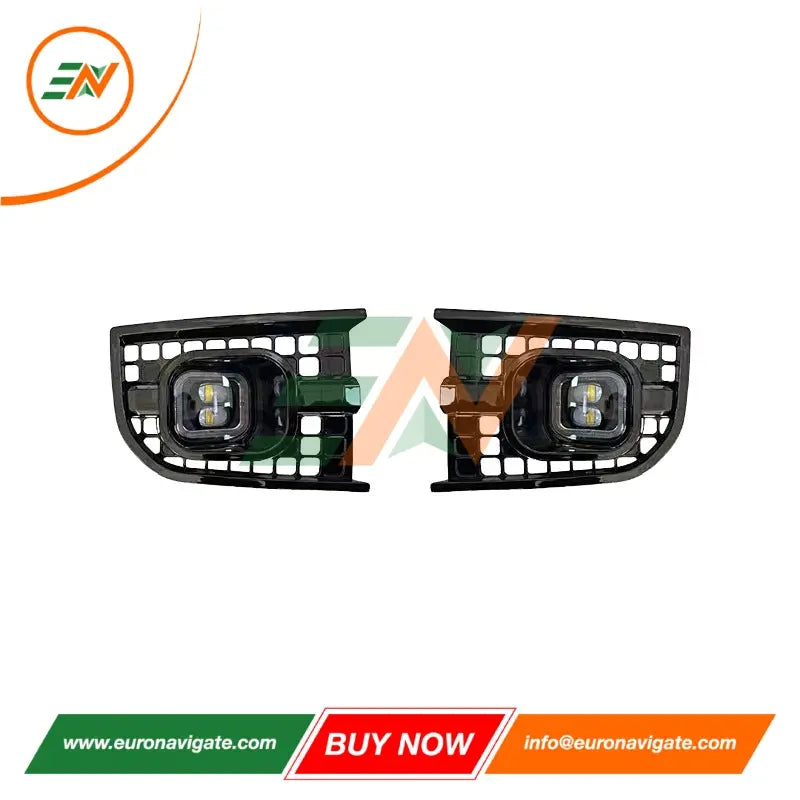 Euronavigate – Kit de phares antibrouillard carrés pour voiture, nouveau Style, LED DRL, pour Land Rover Defender L563, accessoires de rénovation, accessoires de rechange