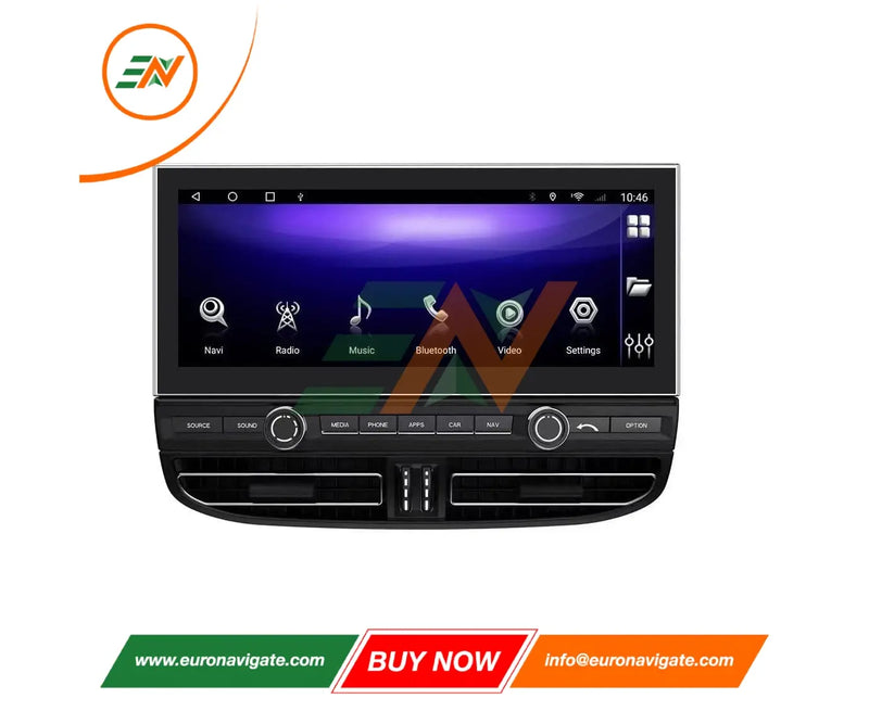 Euronavigate Car Porsche Cayenne 12.3-Inch Infotainment Upgrade Dash Touch Screen Android Head Unit Display Radio Stereo GPS Navigation Multimedia Player Replacement Carplay Wireless Receiver Reversing Handsfree Plug And Play Retrofit Aftermarket Accessories