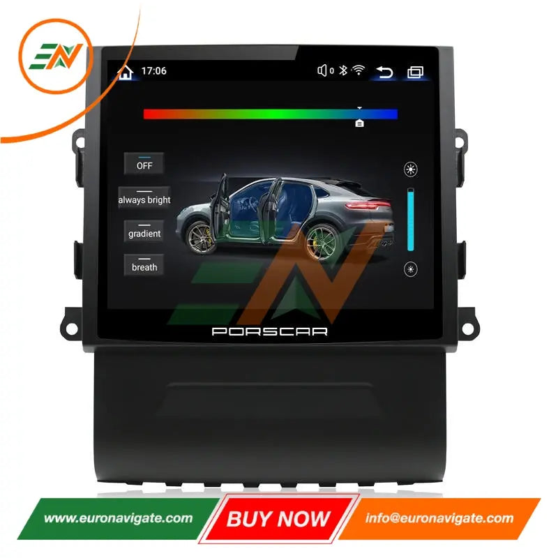 Euronavigate Car Porsche Macan 8.4-Inch Infotainment Upgrade Dash Touch Screen Android Head Unit Display Radio Stereo GPS Navigation Multimedia Player Replacement Carplay Wireless Receiver Reversing Handsfree Plug And Play Retrofit Aftermarket Accessories
