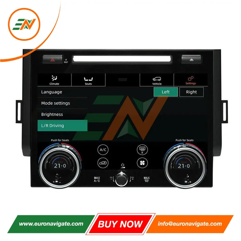 Euronavigate Car Range Rover Sport L494 air conditioning panel with CD slot LCD Touch Screen HVAC Replacement Board Plug And Play Retrofit Aftermarket Accessories