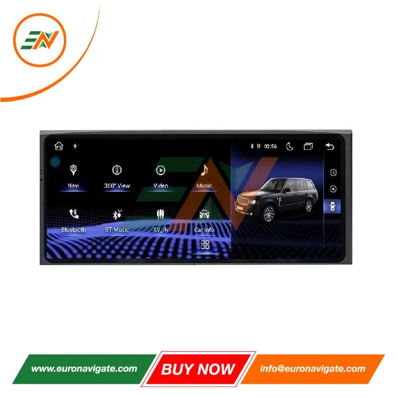 Euronavigate Car Range Rover Vogue L322 Android 13 Infotainment Upgrade Head Unit Display Radio Stereo GPS Navigation Carplay Wireless Retrofit Aftermarket Accessories