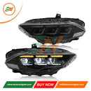 Euronavigate Car Sequential LED Headlights for Ford Mustang Automotive Lighting, Headlights, S650 Style, DRL, Daytime Running Lights, Sequential Turn Signals Retrofit Aftermarket Accessories