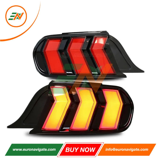 Euronavigate Conjunto de luz trasera secuencial para automóvil LED para Ford Mustang Iluminación automotriz, conjunto de luces traseras Accesorios de posventa de modernización