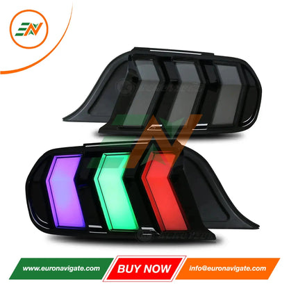 Euronavigate Conjunto de luz trasera secuencial para automóvil LED para Ford Mustang Iluminación automotriz, conjunto de luces traseras Accesorios de posventa de modernización