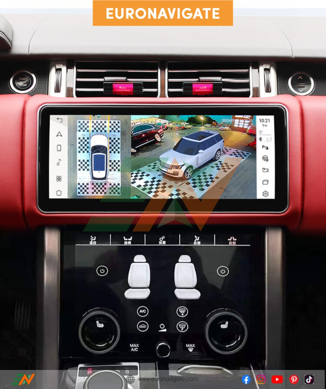 Interactive Display Module A Range Rover 12.3-inch Android High-Tech HD IPS Display Infotainment for Range Rover ...