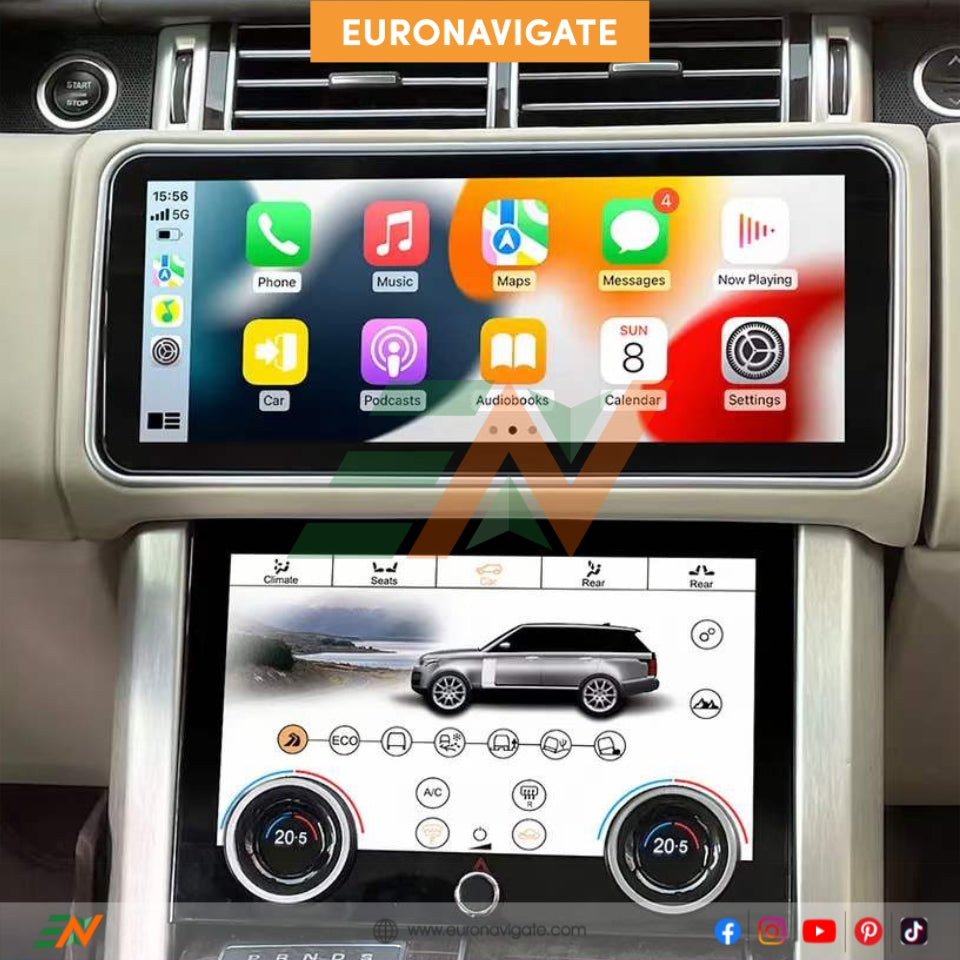 Seamlessly upgrade your driving experience with the Euronavigate 12.3-inch Rotatable Head Unit, ensuring a perfect blend of style and cutting-edge technology for your Range Rover Sport L494.