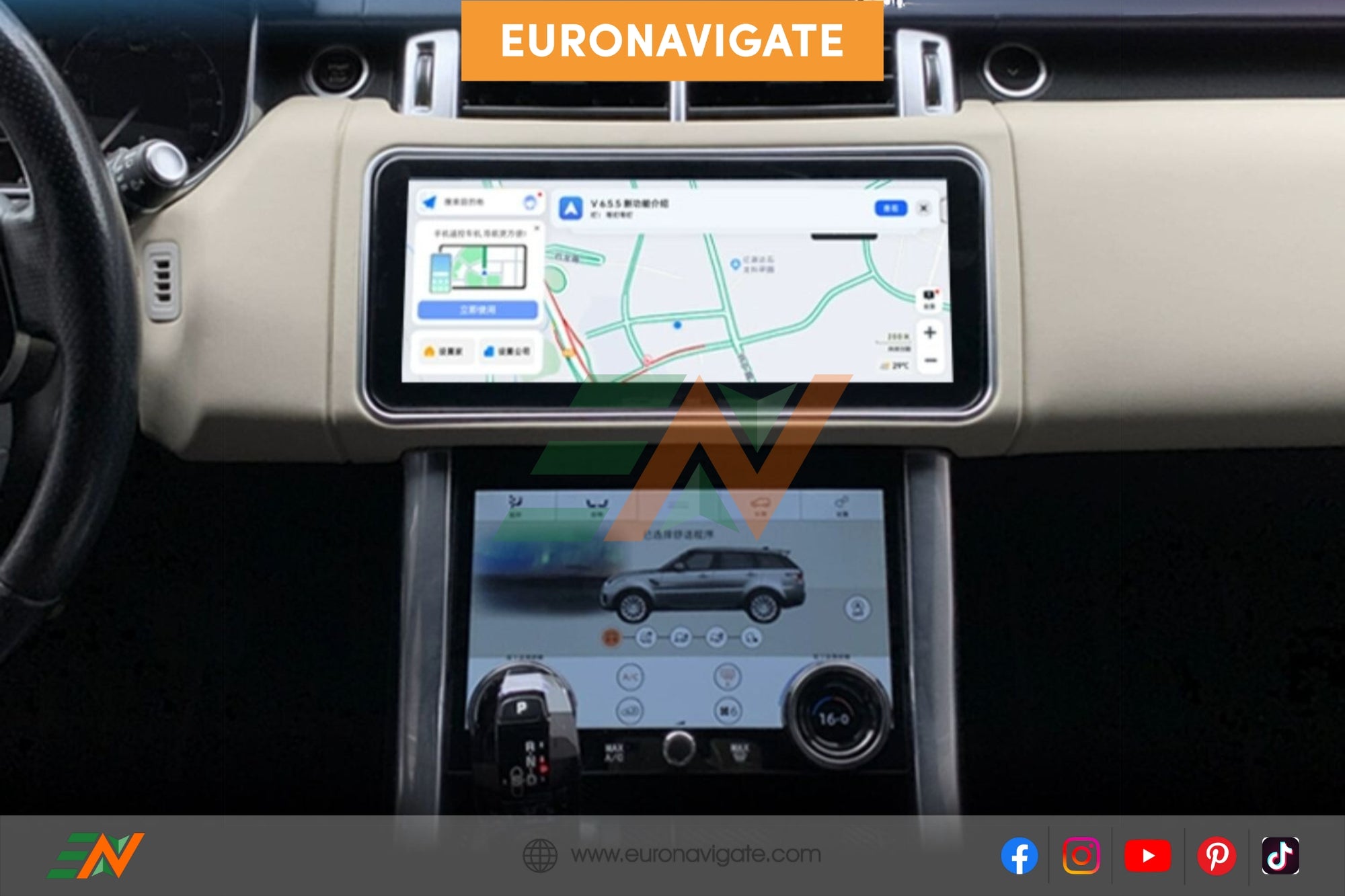 Interactive Display Module A Range Rover 12.3-inch Android High-Tech HD IPS Display Infotainment for Range Rover ...