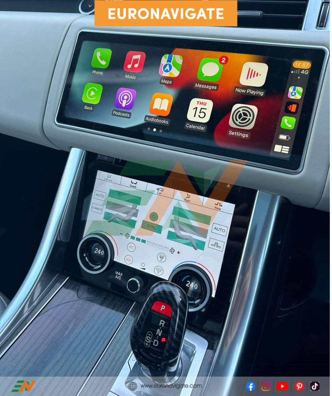 Infodivertissement 12.3 en pouces, la meilleure performance Android pour Range Rover Sport L494