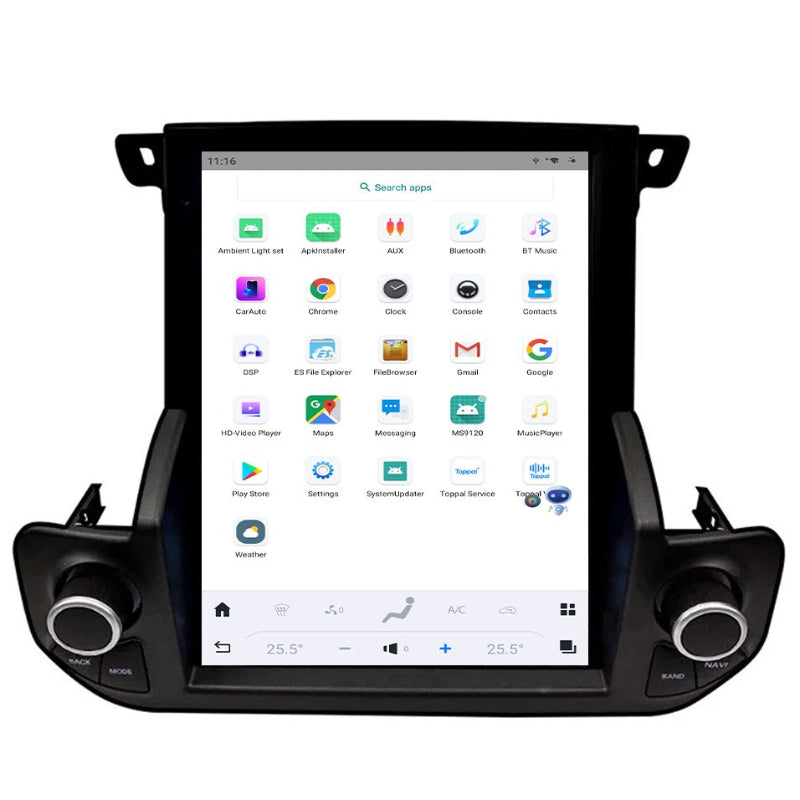 Euronavigate Car Dual-knob style Android GPS stereo for LR Discovery 4 Dash Touch Screen Android Head Unit Display Radio Stereo GPS Navigation Multimedia Player Replacement Carplay Wireless Receiver Reversing Handsfree Plug And Play Retrofit Aftermarket Accessories