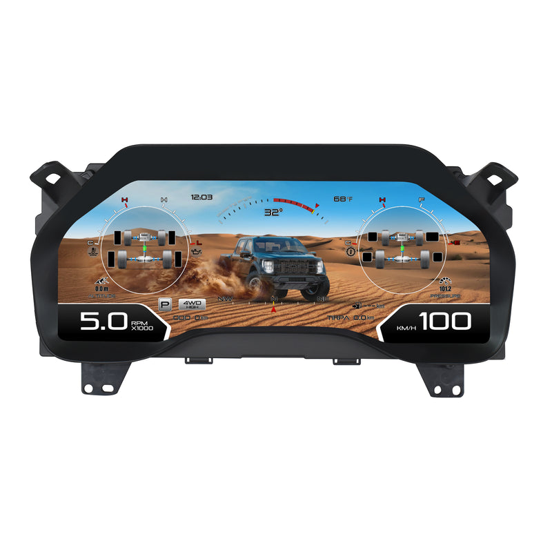 Euronavigate Car 12.3" Digital Instrument Cluster for Ford F150 Raptor Car LCD Digital Cluster Retrofit Aftermarket Accessories