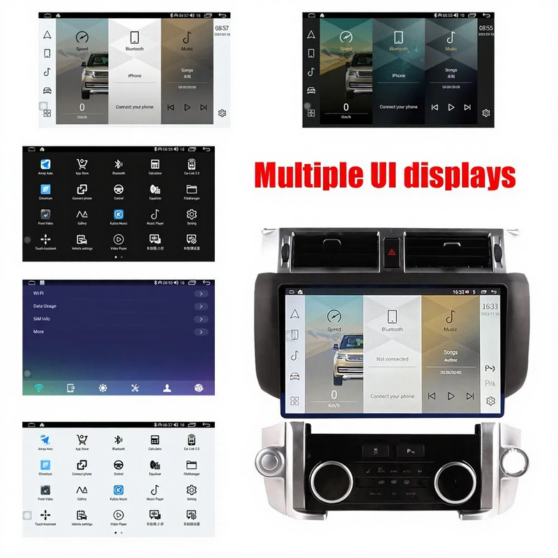 Euronavigate Car 13.3" Android Car Radio with AC Knob for LR Discovery 4 Automotive Infotainment System Retrofit Aftermarket Accessories