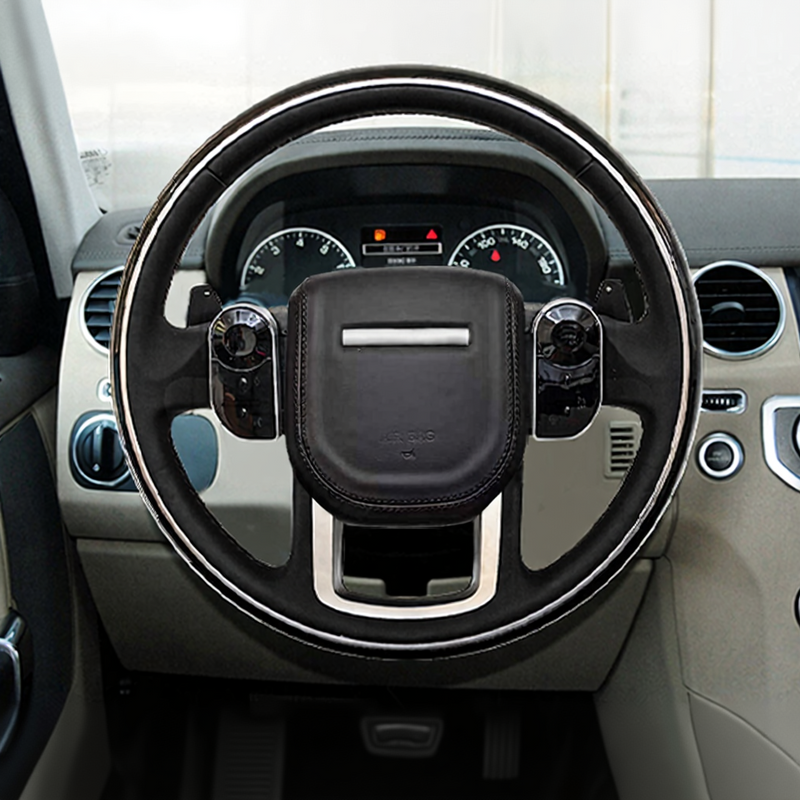 Euronavigate Car Carbon Fiber Style Steering Wheel Frame for Land Rover Discovery 4  Retrofit Aftermarket Accessories