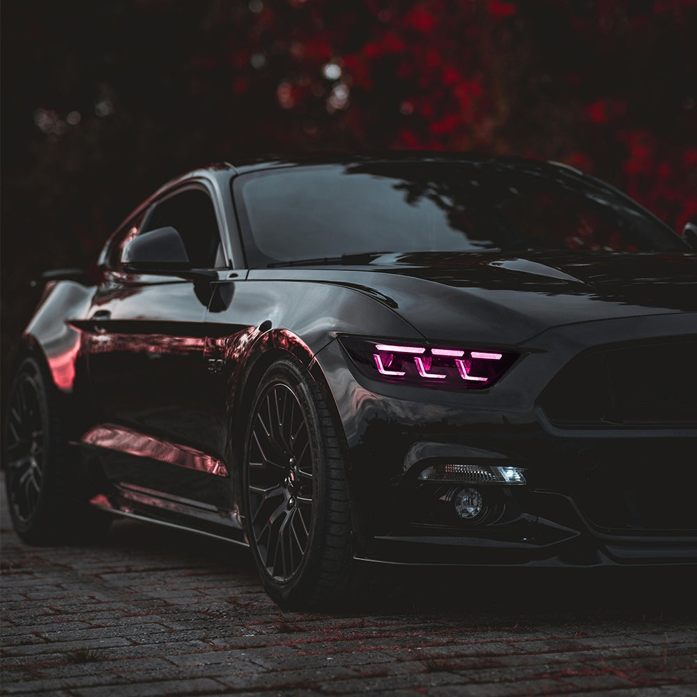 Faros secuenciales LED de triple haz para Ford Mustang