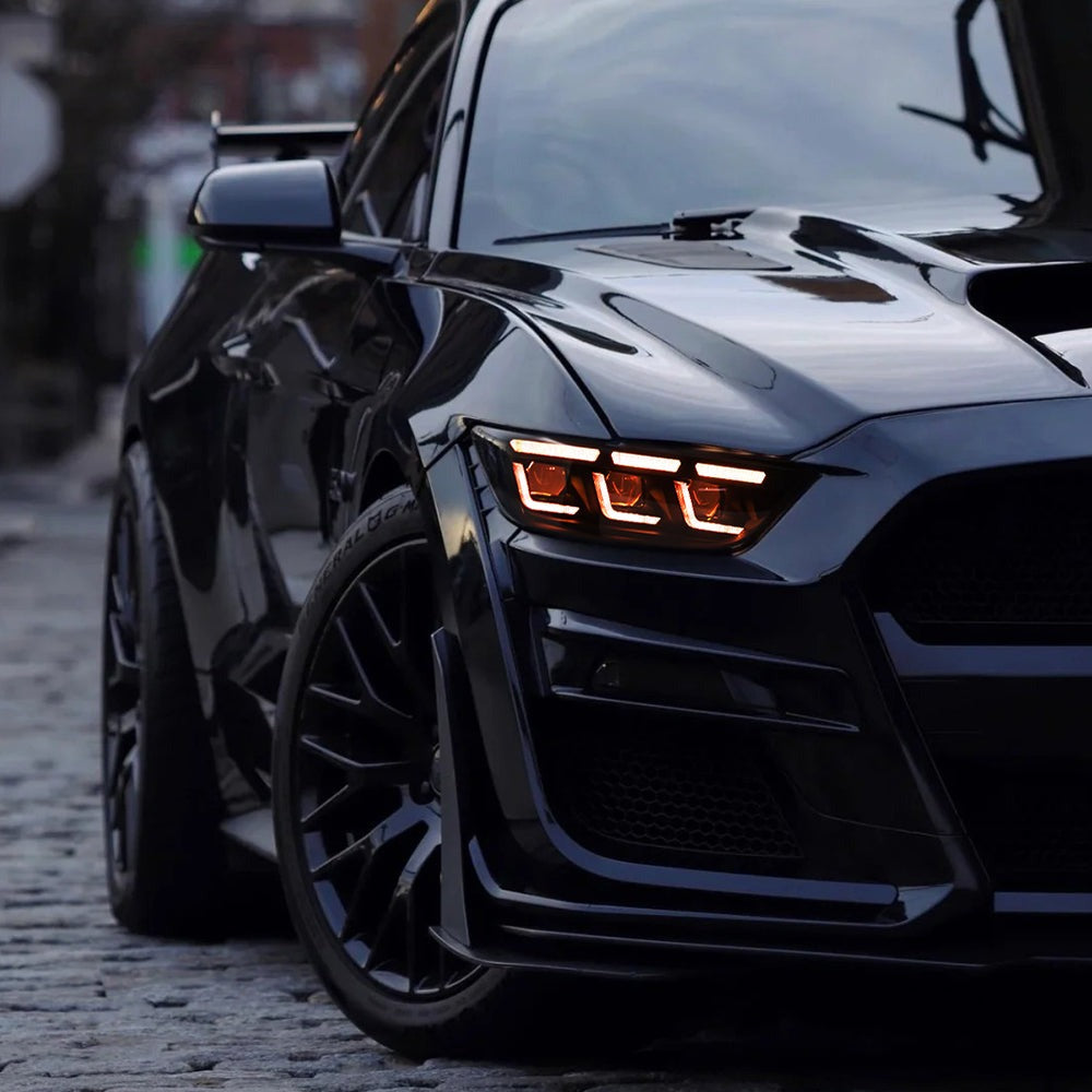 Faros secuenciales LED de triple haz para Ford Mustang