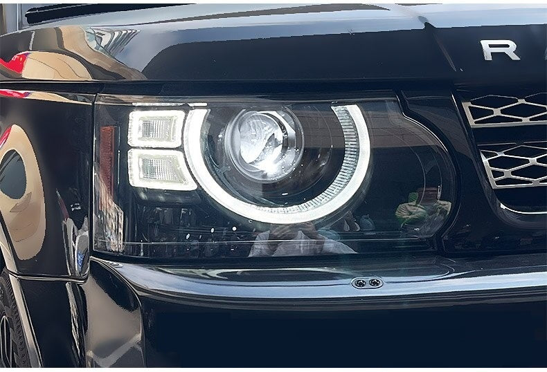 Par de faros delanteros Facelift modificados Defender para Range Rover Sport L320