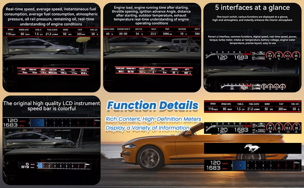 Actualización del tablero Ford Mustang: pantalla digital del copiloto
